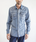 Kimes Ranch Long Sleeve Grimes Denim Shirt Wash Indigo S