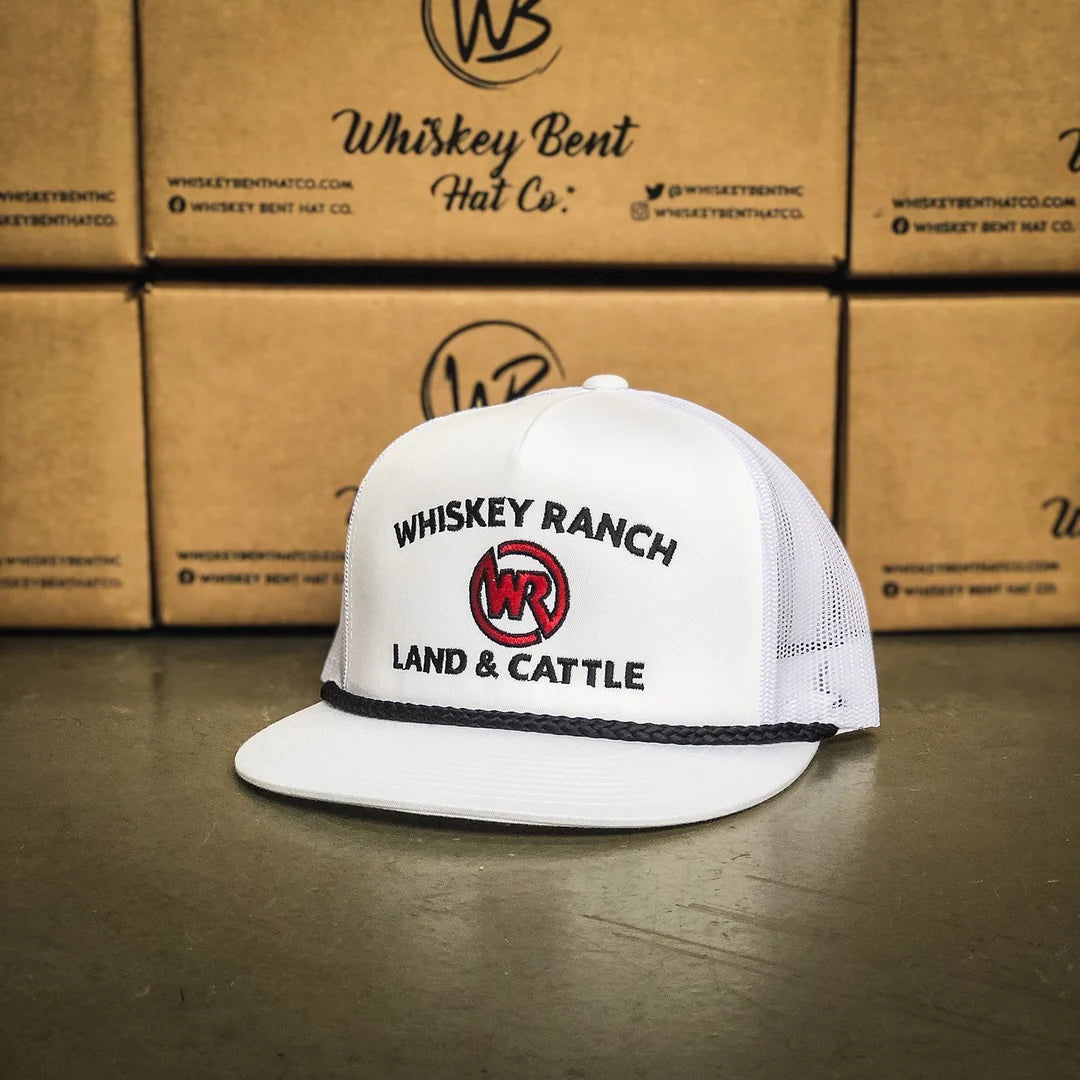 Whiskey Bent Ranch Rope Cap in White – Cowboy Headquarters