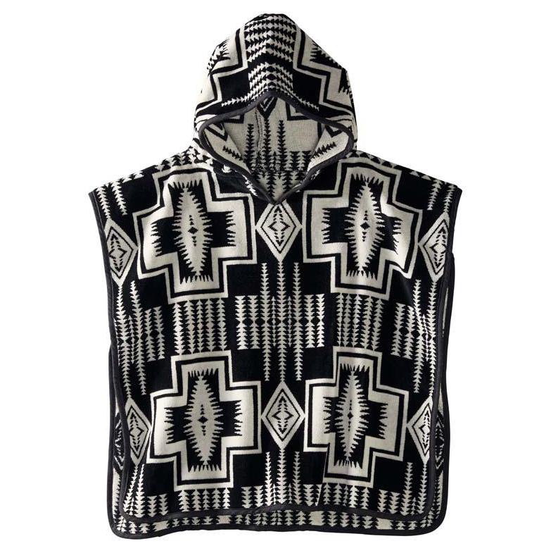 Pendleton Child Jacquard Hooded Towel Harding Black