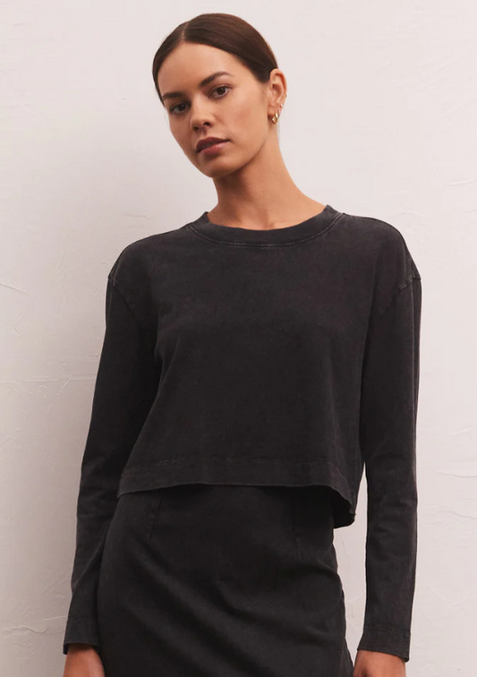 Z Supply Sloane LS Black Top