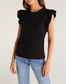 Z Supply Dakota Ruffled Tank Black LG